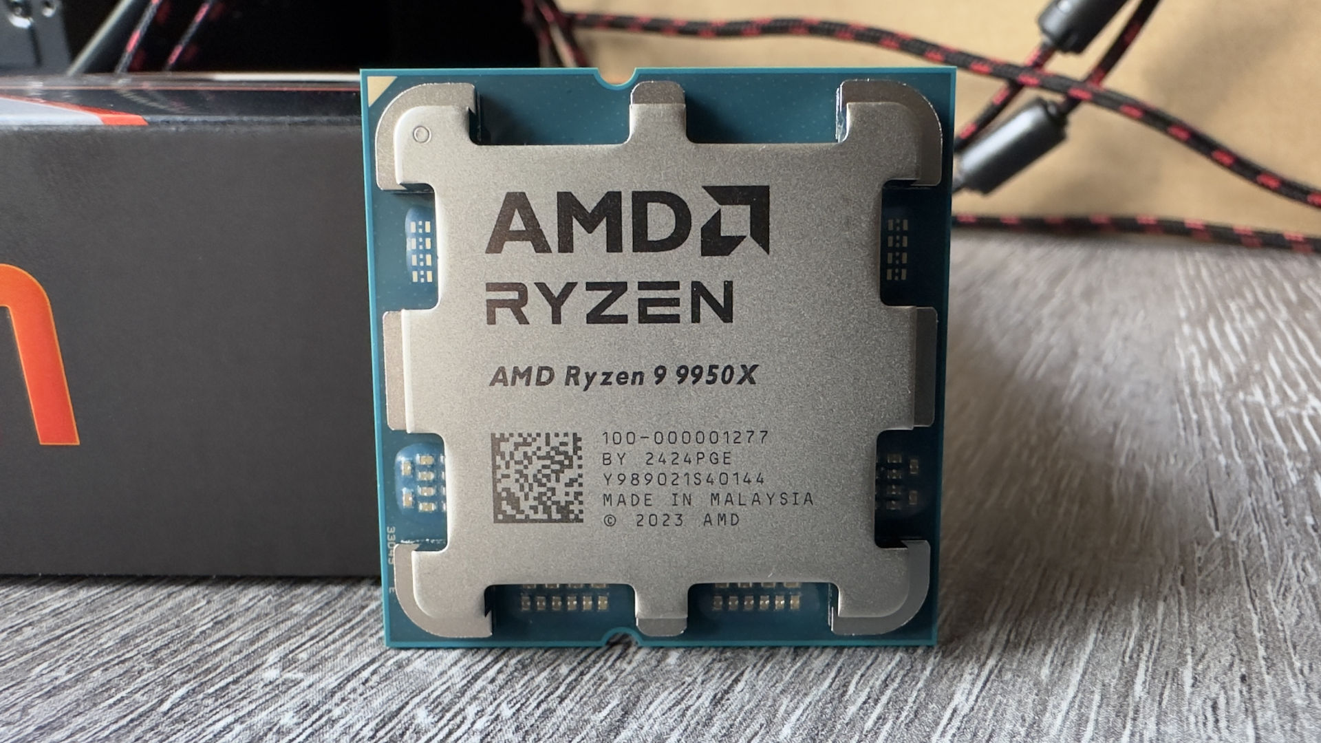 A photo of an AMD Ryzen 9 9950X processor