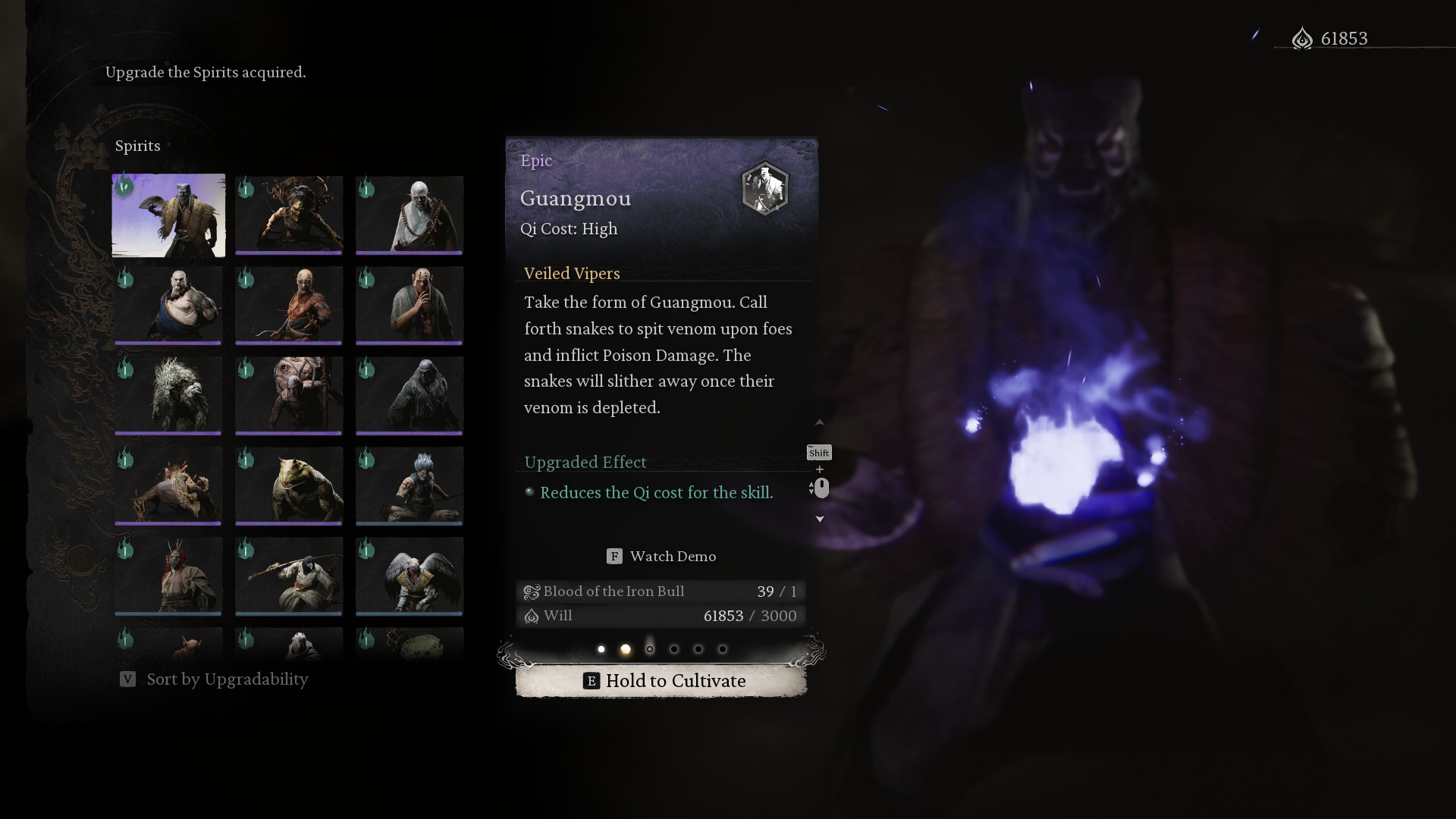 The Destined One upgrades the Guangmou Spirit in Black Myth: Wukong The Destined One upgrades the Guangmou Spirit in Black Myth: Wukong