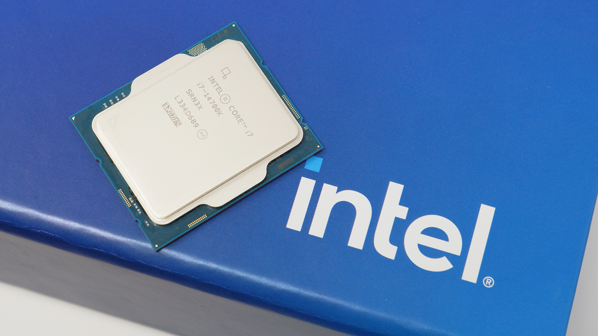 An Intel Core i7 14700K with an Intel Raptor Lake branded box.