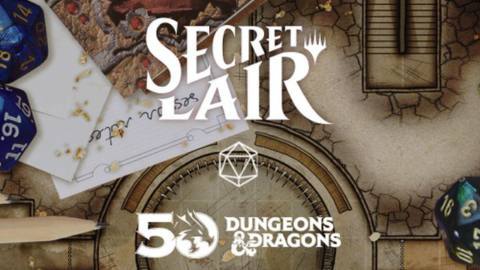 A stock image for the Secret Lair drop for Magic: The Gathering in partnership with the 50th anniversary of Dungeons &amp; Dragons 