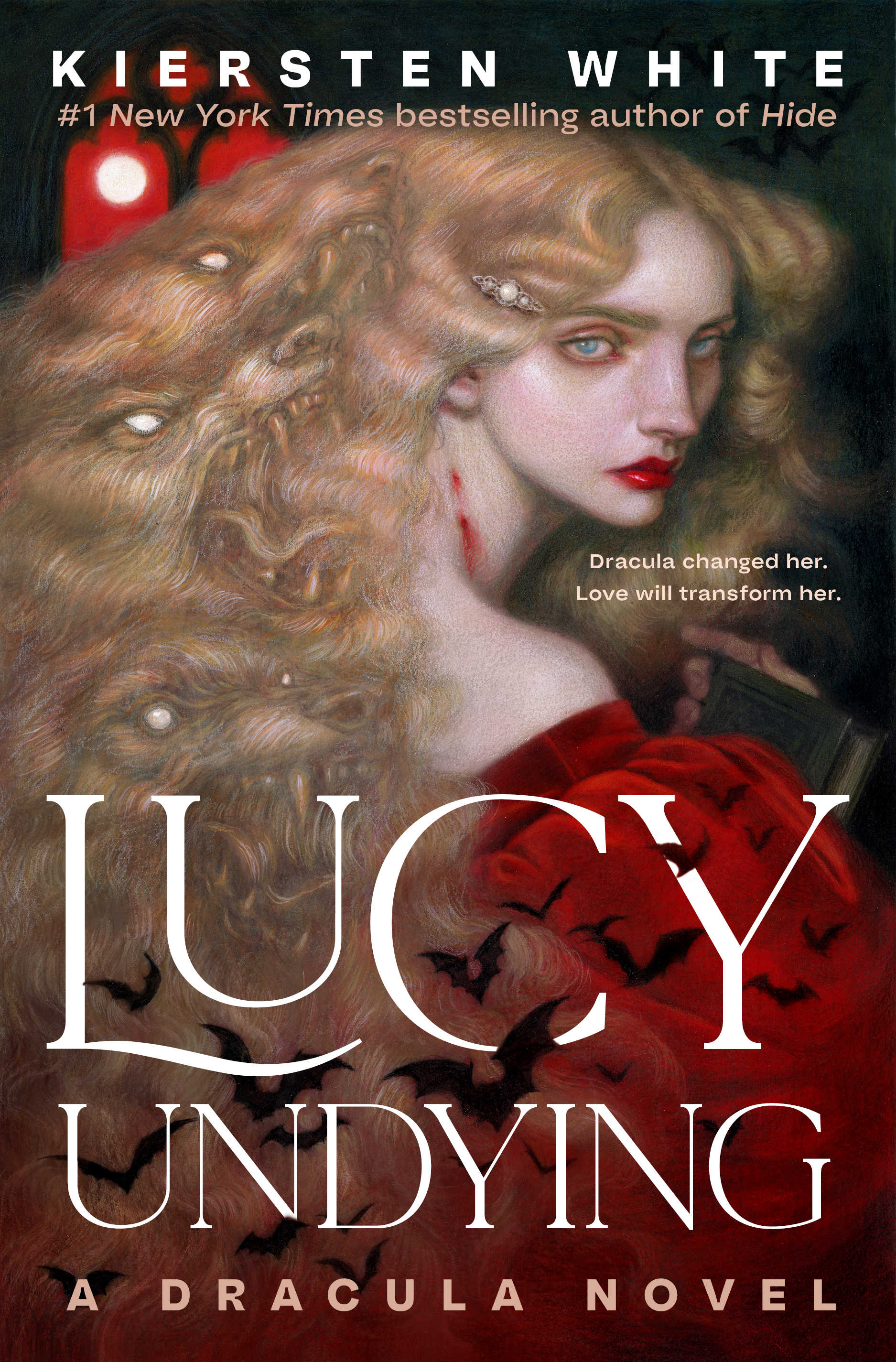 The cover of Lucy Undying, which features a blonde woman with two bloody fang marks in her neck