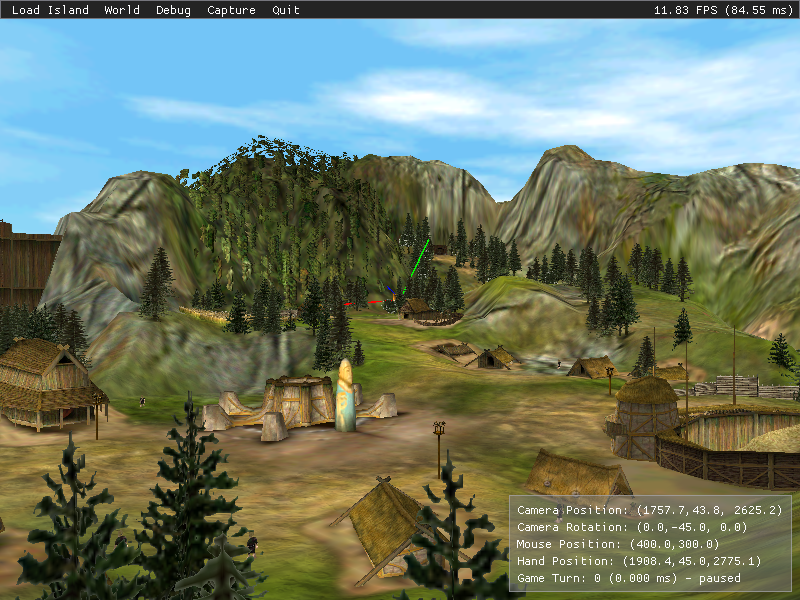 A screenshot from the version 0.1.0 build of Openblack A screenshot from the version 0.1.0 build of Openblack