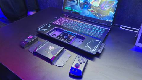 Acer’s new gaming laptop concept has a pop-out gamepad that splits into two like a Switch controller