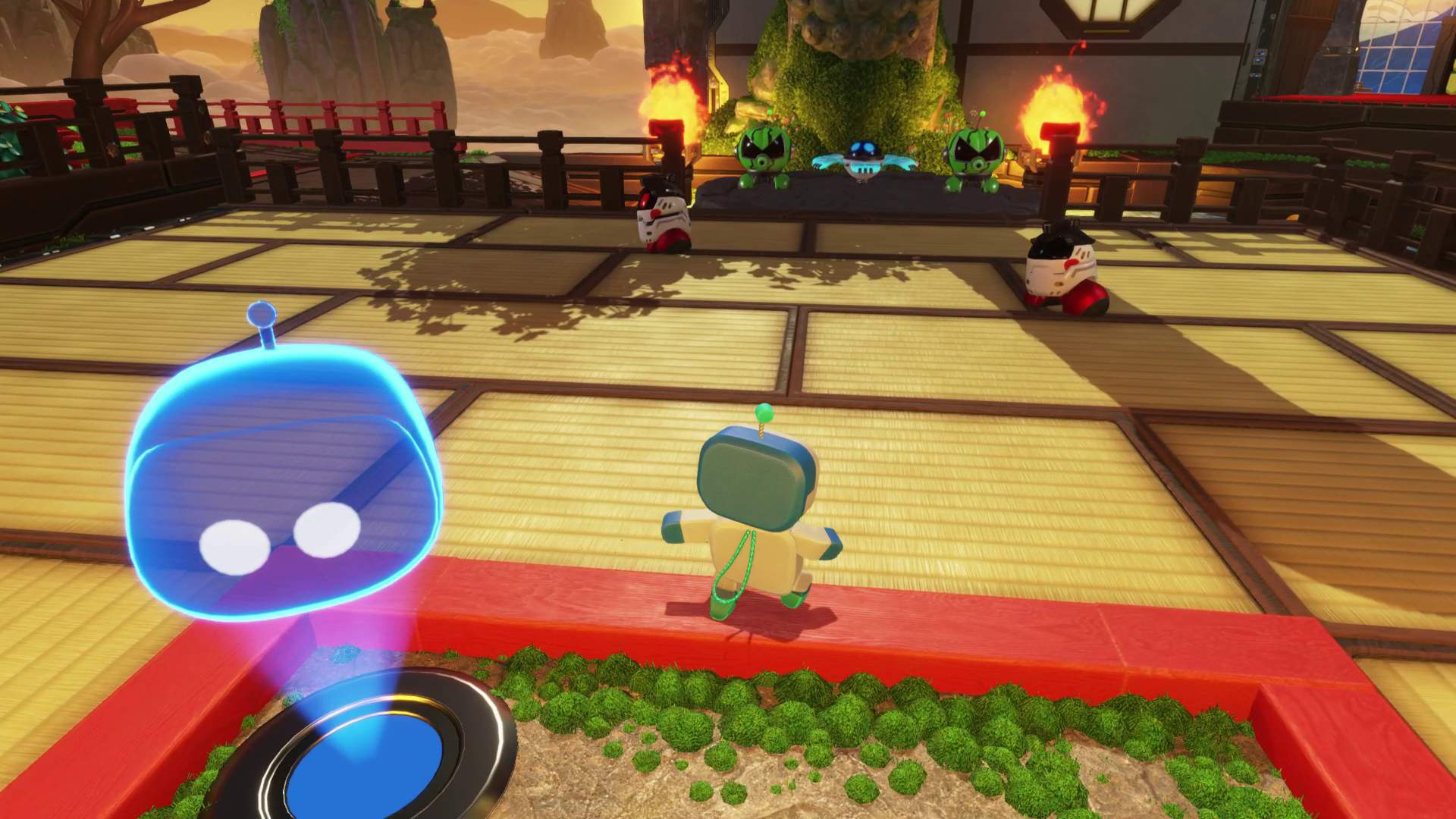 Astro searches for the hidden level in Bathhouse Battle in Astro Bot