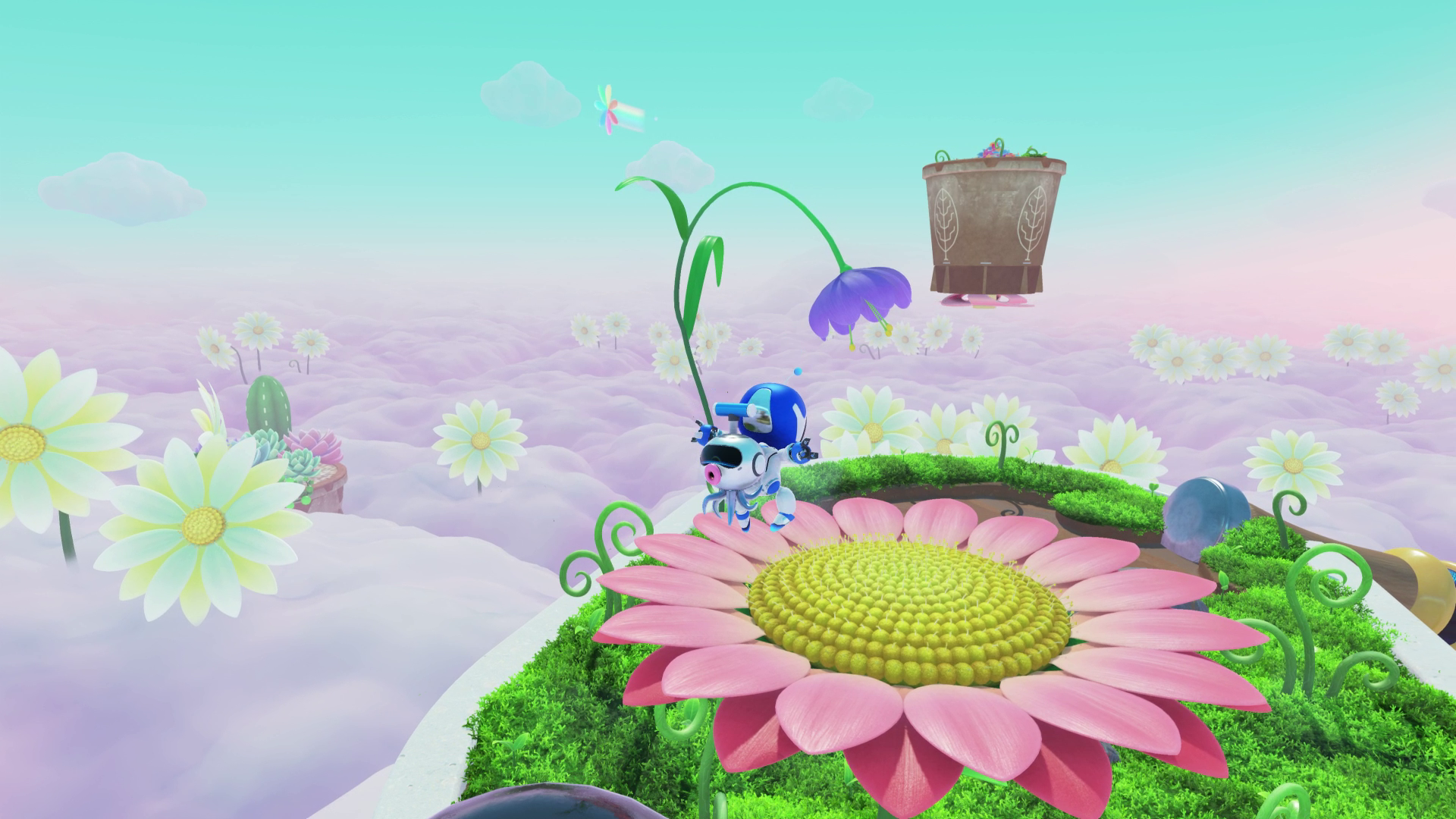 Astro searches for the hidden level in Balloon Breeze in Astro Bot