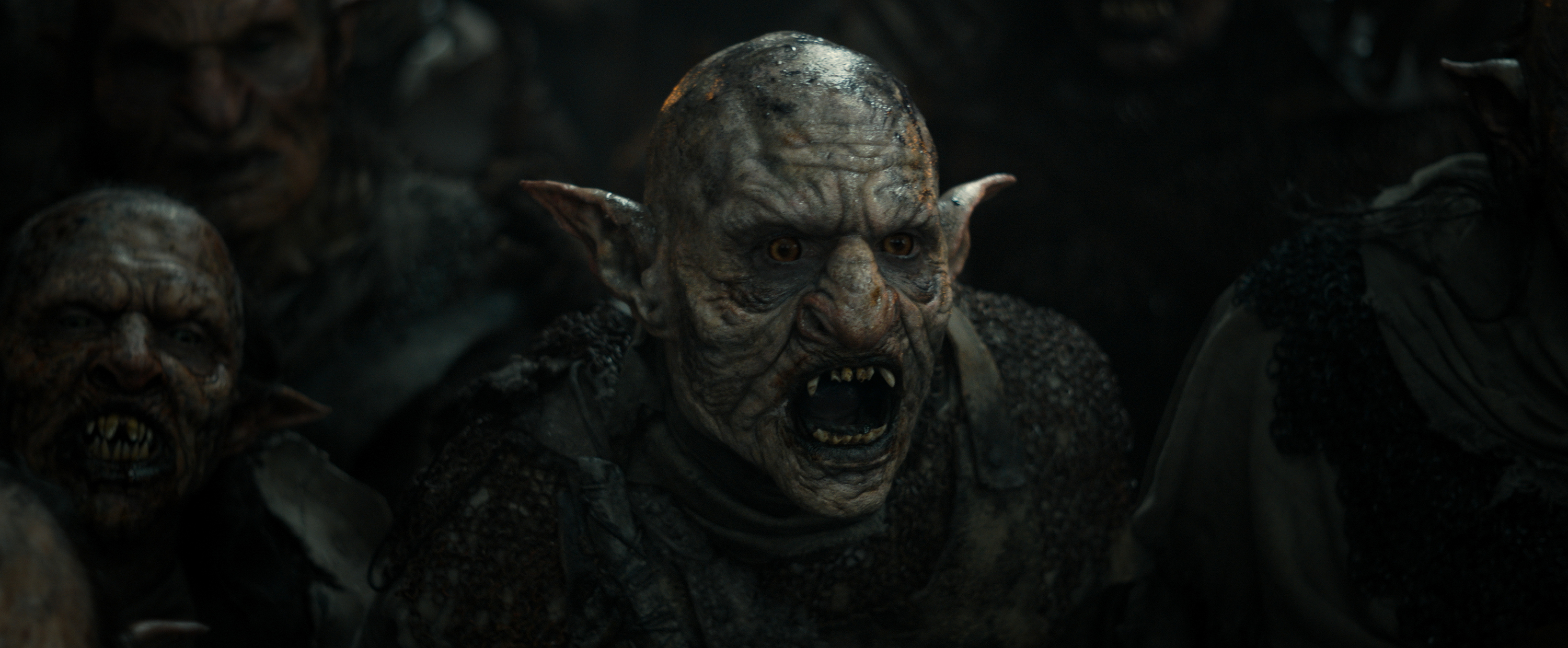 An orc growling in Rings of Power