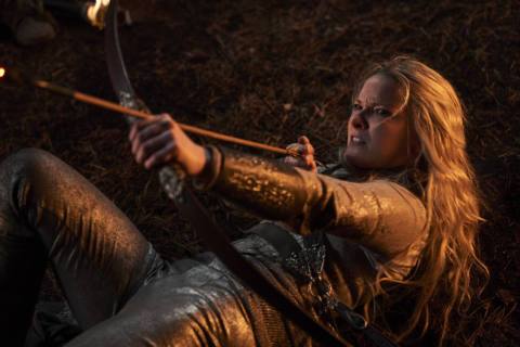 Galadriel’s kickass orc-fighting has unexpected weight, considering the orc babies at home