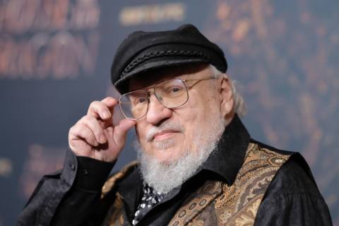 George R.R. Martin at the House of the Dragon season 2 premiere