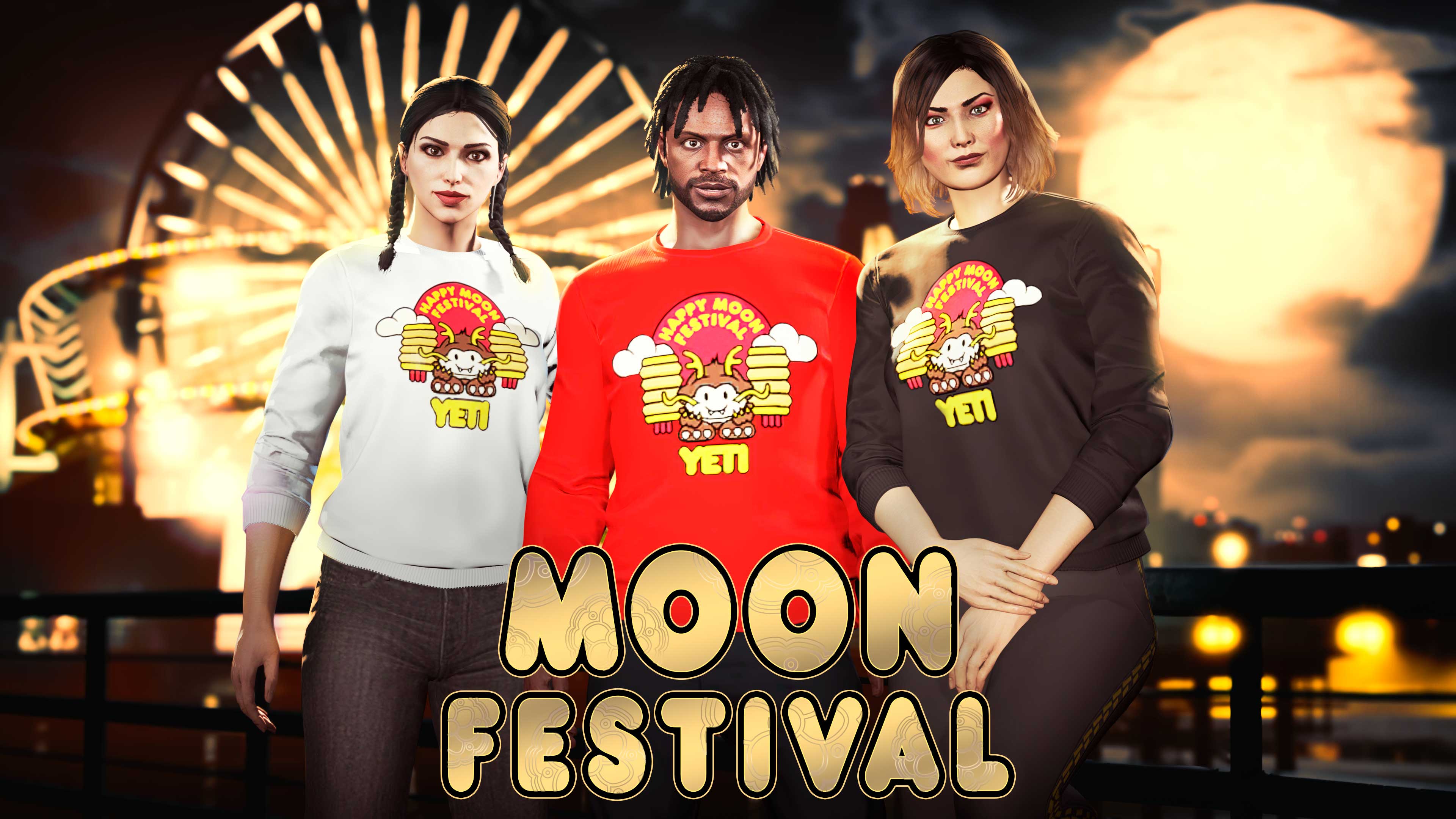 GTA Online prom art for Moon Festival sweaters