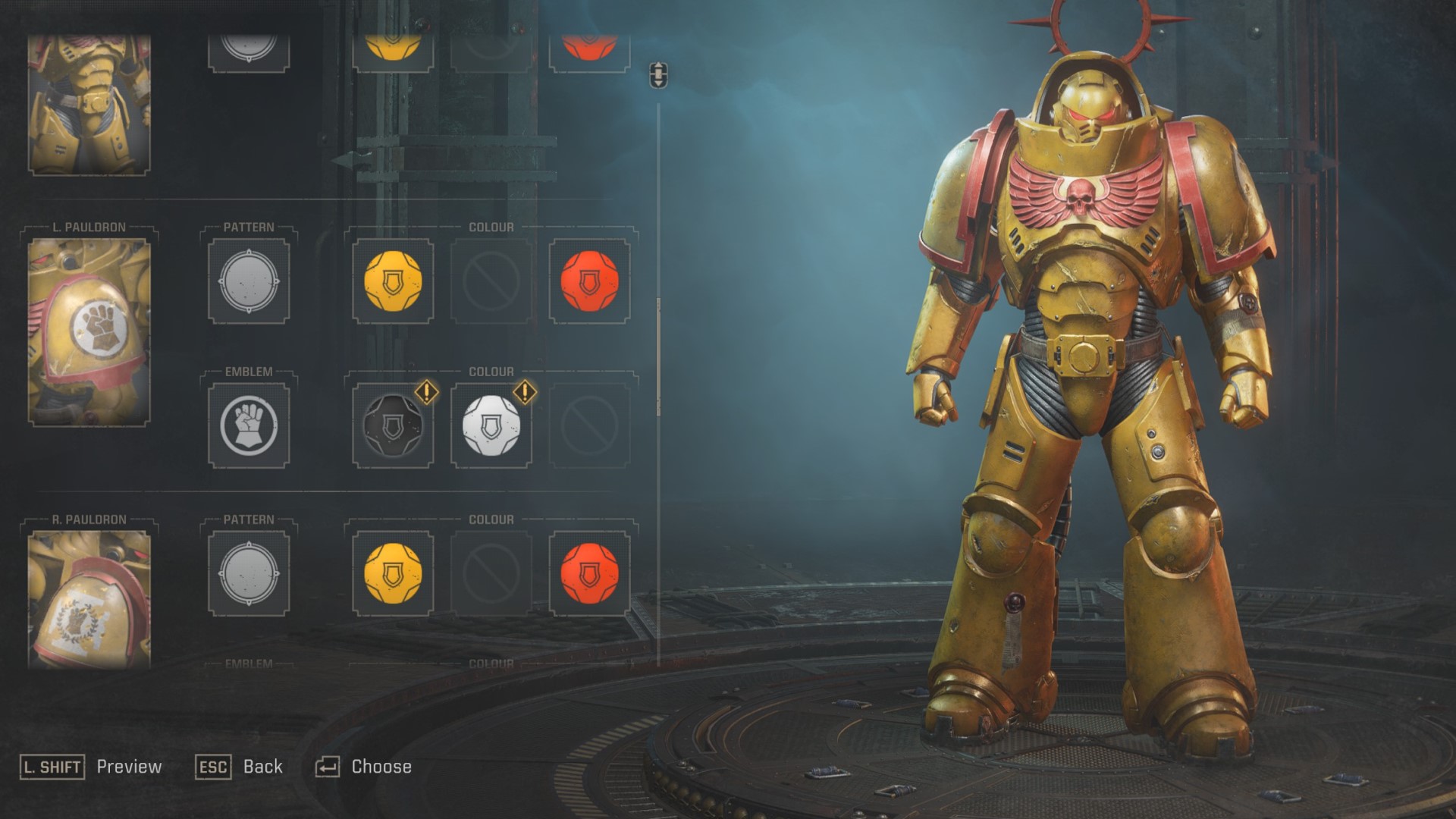 Space Marine 2 customisation - Colour scheme