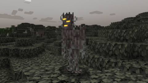 New creature coming to Minecraft, a wood man called the Creaking in its home Pale Garden desaturated forest biome