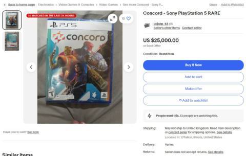 Scalpers swarm eBay as Concord kicks the bucket, charging punters up to $25,000 for physical copies of the PS5 edition—and some are spending hundreds