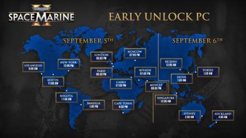 Space Marine 2 early access and global release times