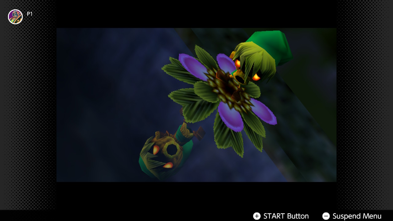 Deku Link looks at his reflection in The Legend of Zelda: Majora’s Mask Deku Link looks at his reflection in The Legend of Zelda: Majora’s Mask
