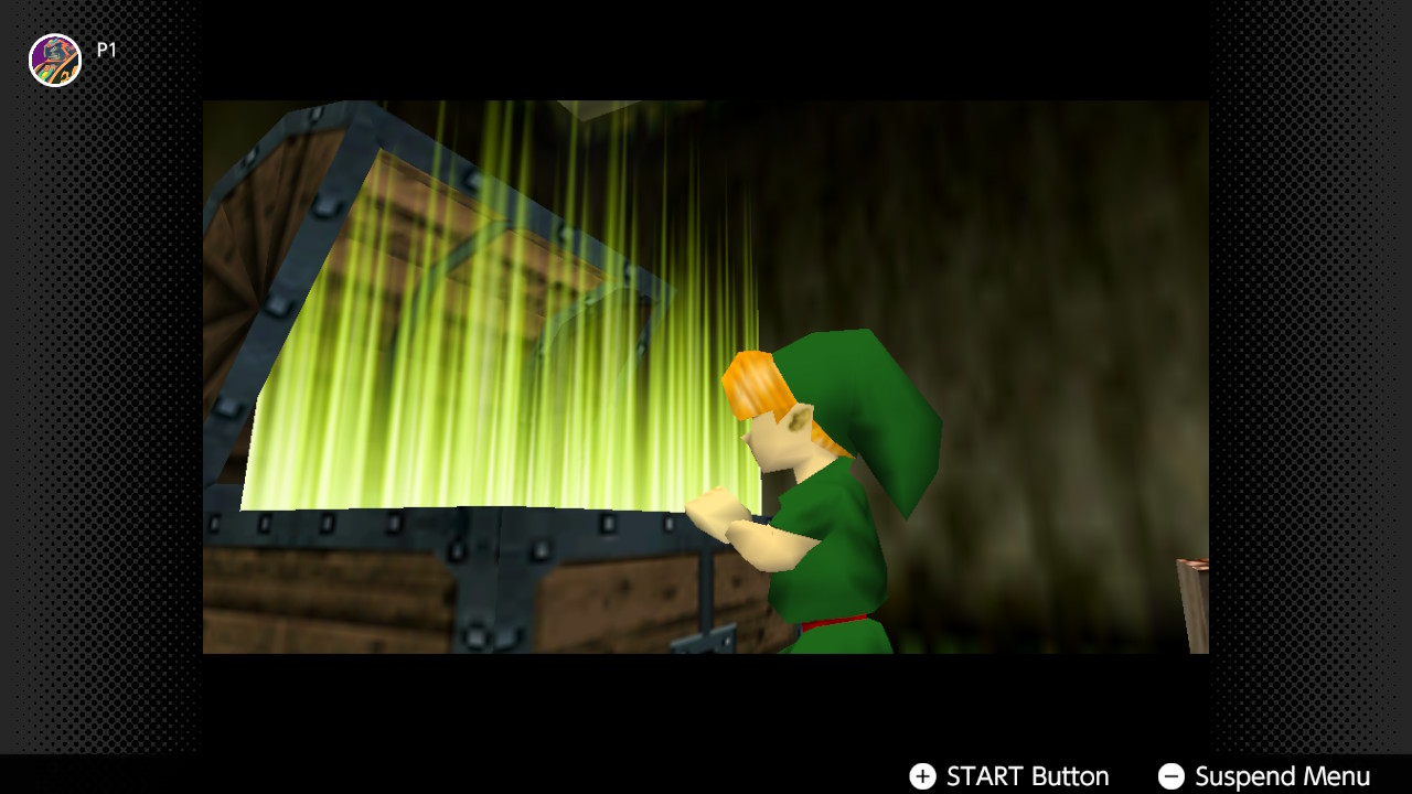 Link opens a chest in The Legend of Zelda: Ocarina of Time Link opens a chest in The Legend of Zelda: Ocarina of Time