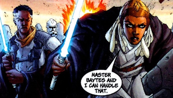 A jedi saying “Master Baytes and I can handle that