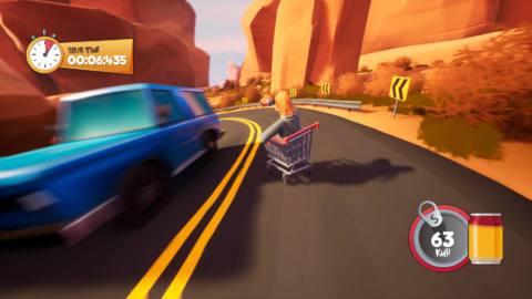 This shopping kart racing game is more than a Jackass knockoff