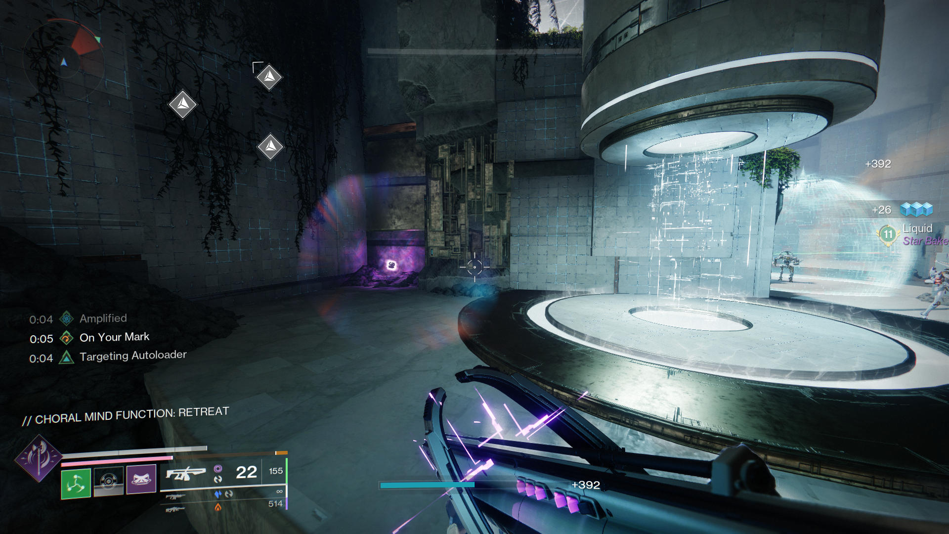 A Guardian hunts down purple anomalies in the Encore Exotic mission in Destiny 2 A Guardian hunts down purple anomalies in the Encore Exotic mission in Destiny 2