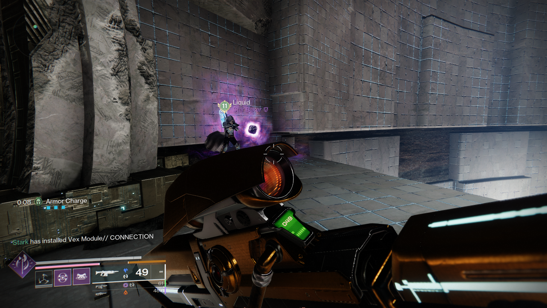 A Guardian hunts down purple anomalies in the Encore Exotic mission in Destiny 2 A Guardian hunts down purple anomalies in the Encore Exotic mission in Destiny 2