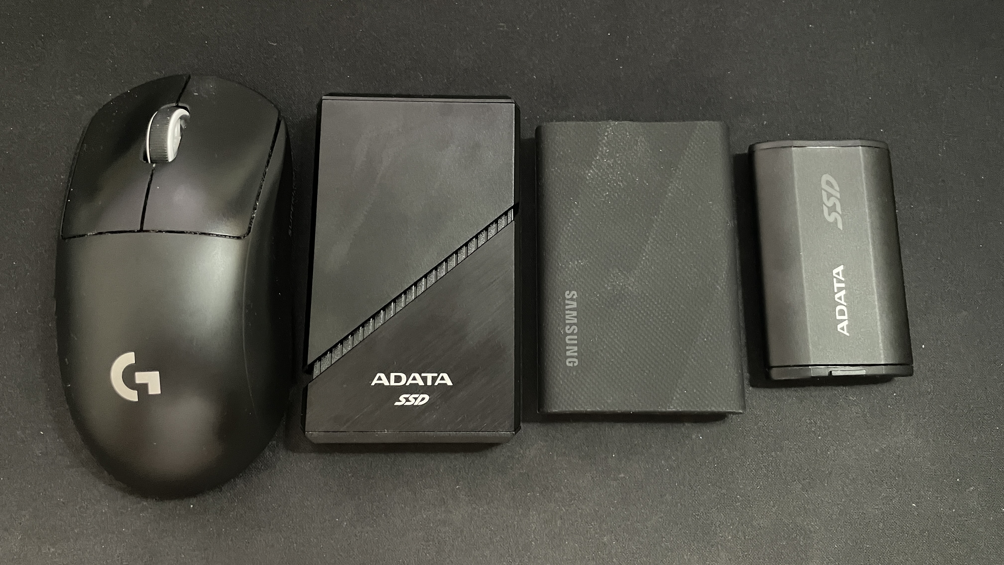 Adata SE920 external SSD size comparison