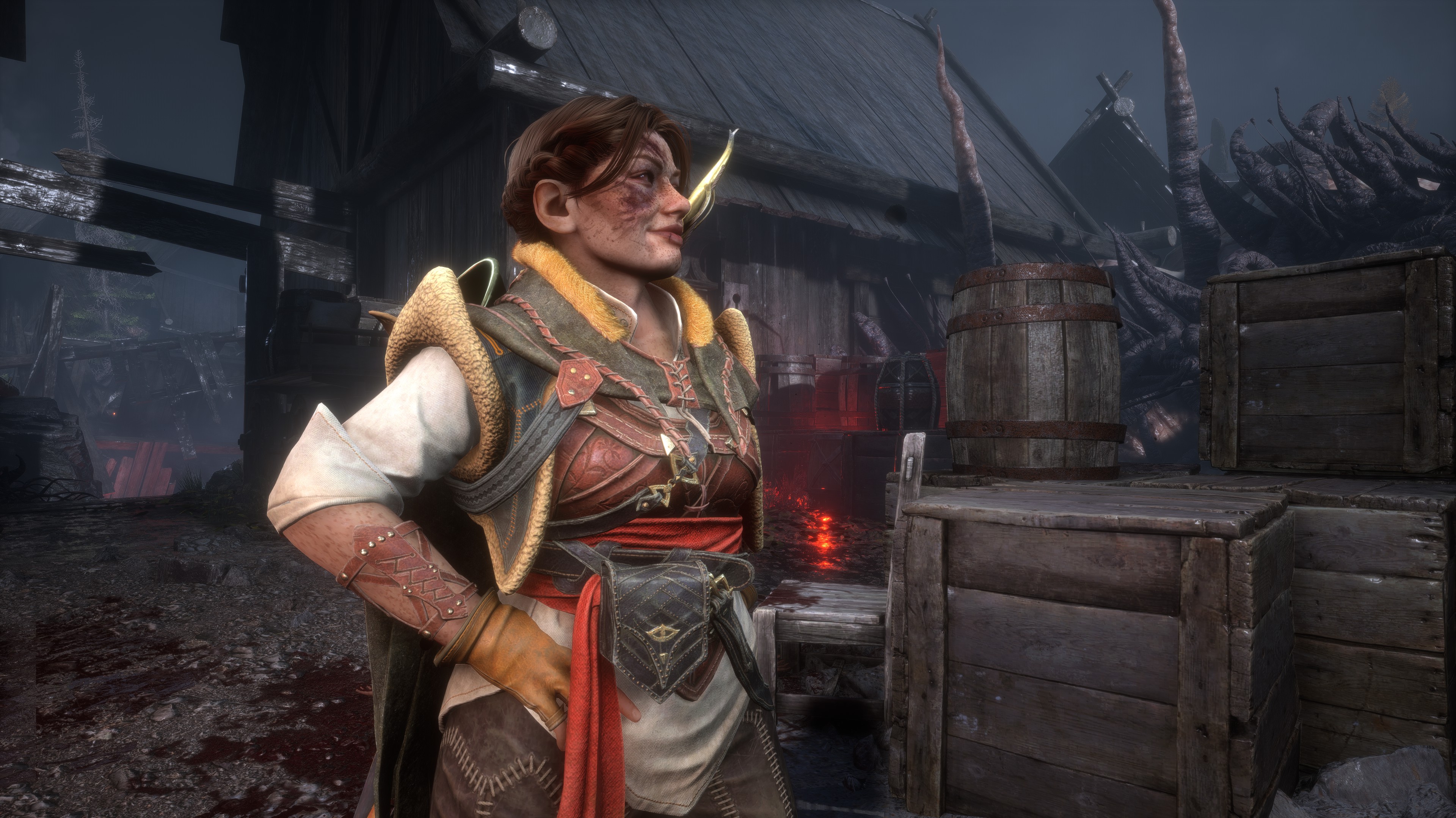 A screenshot of Dragon Age: The Veilguard showing the impact of the use of depth of field