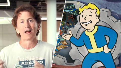 Fallout Day sees Bethesda whip out its giant snake while showing you its new dungeon, oh and Todd Howard was there too