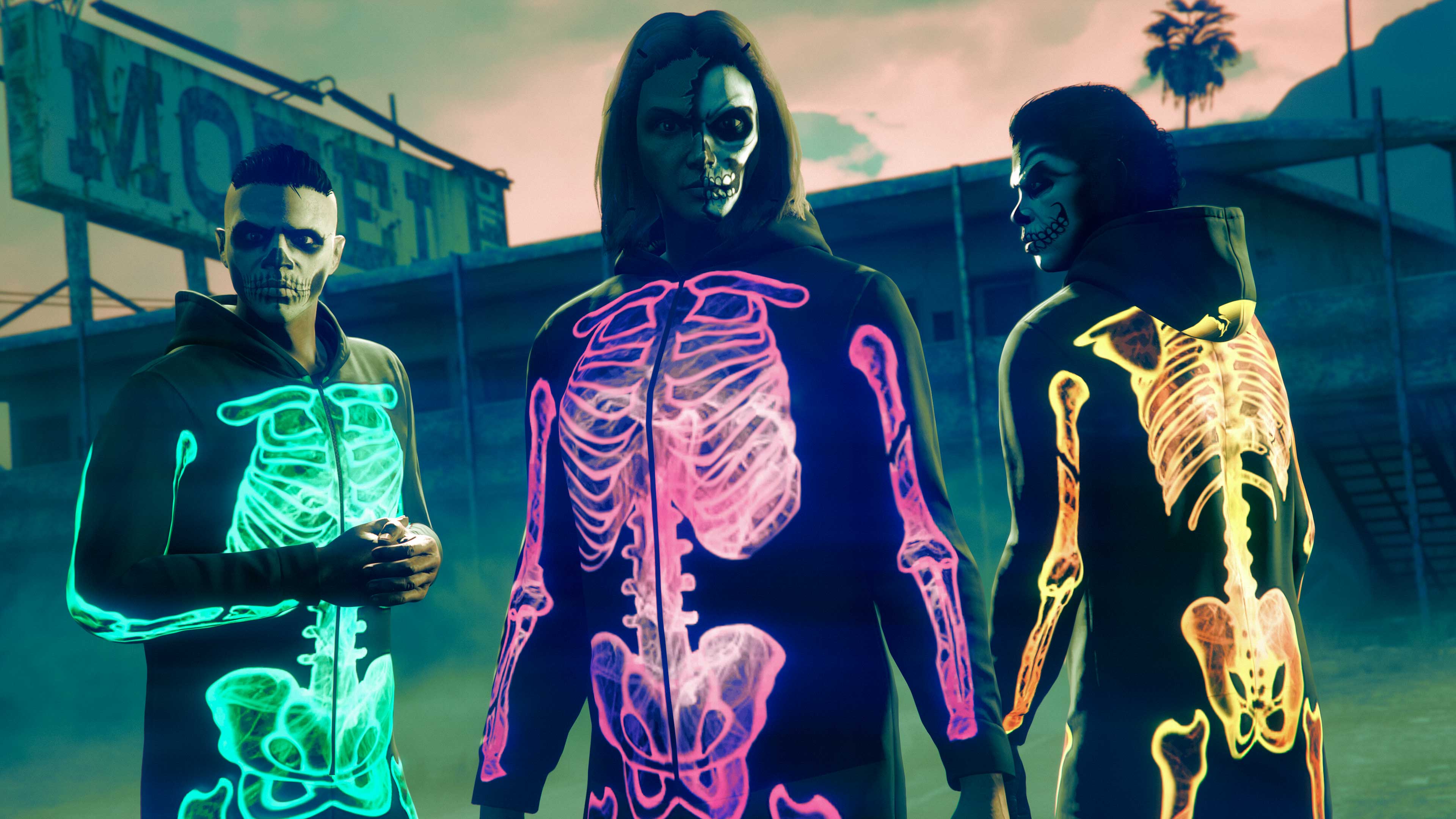 GTA Online promo art for Skeleton Onsies