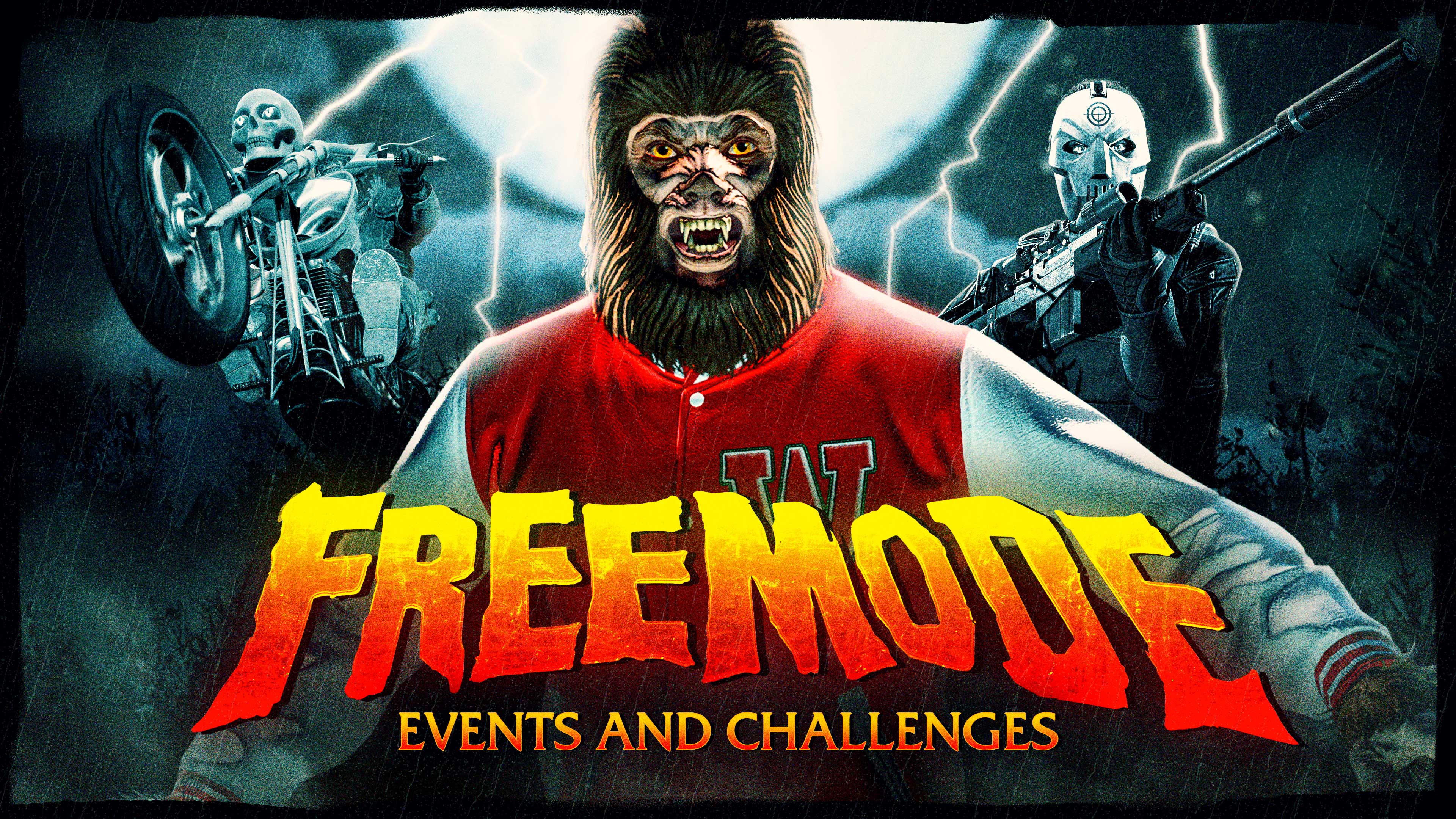 GTA Online promo art for Halloween Freemode challenges