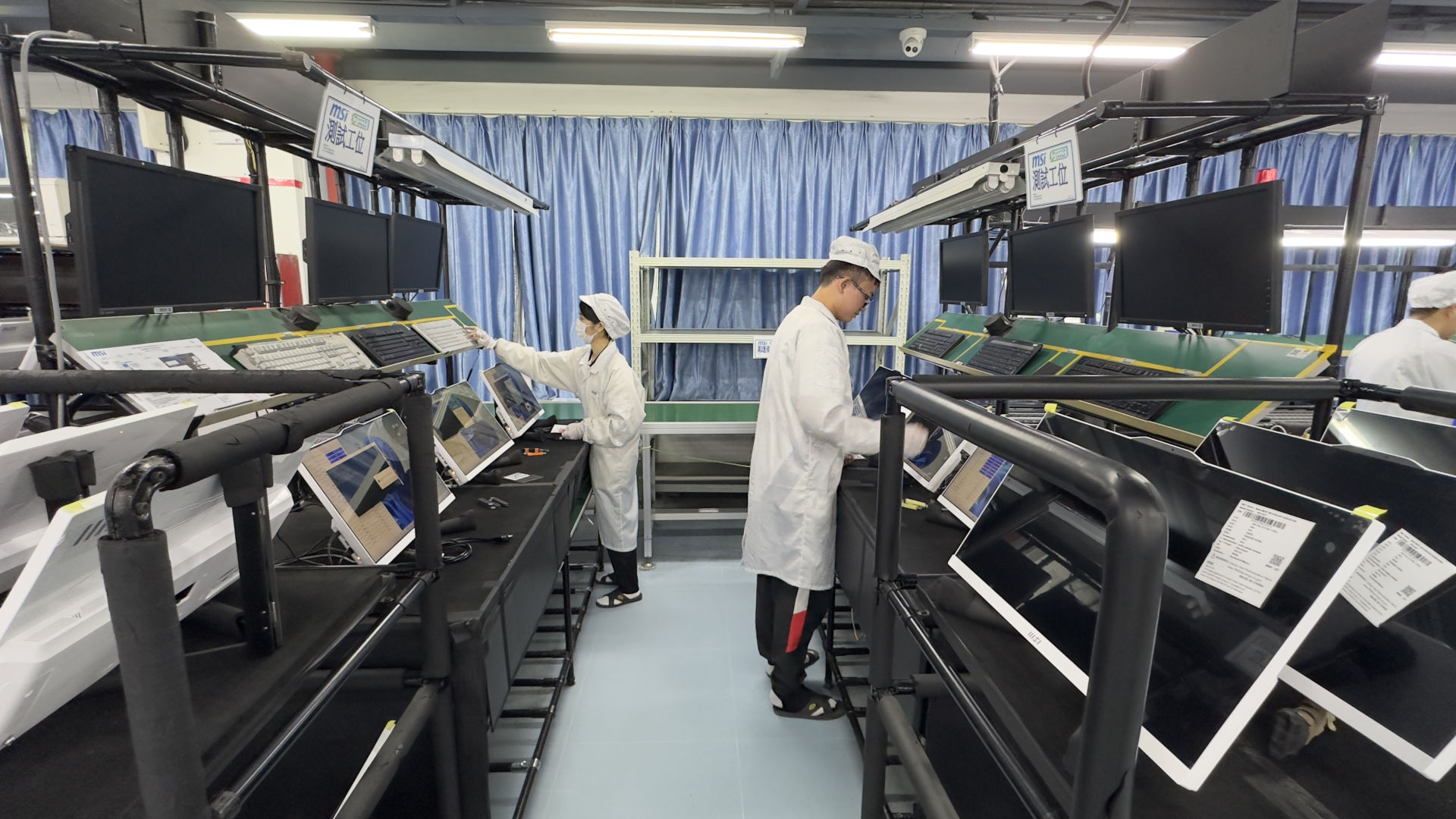 A photo of MSI Shenzhen motherboard production facility