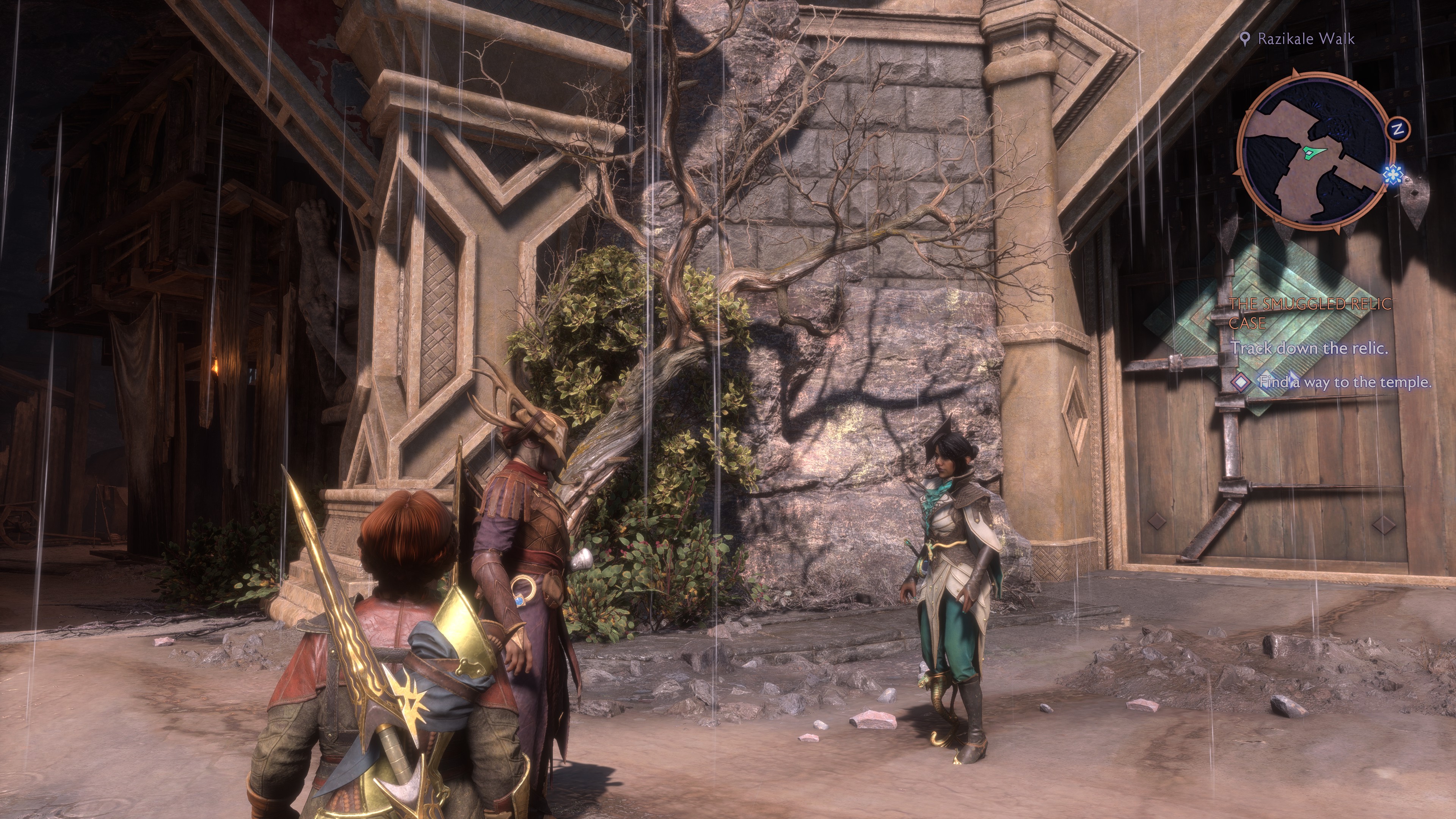 A screenshot of Dragon Age: The Veilguard, showing the impact of the use of motion blur