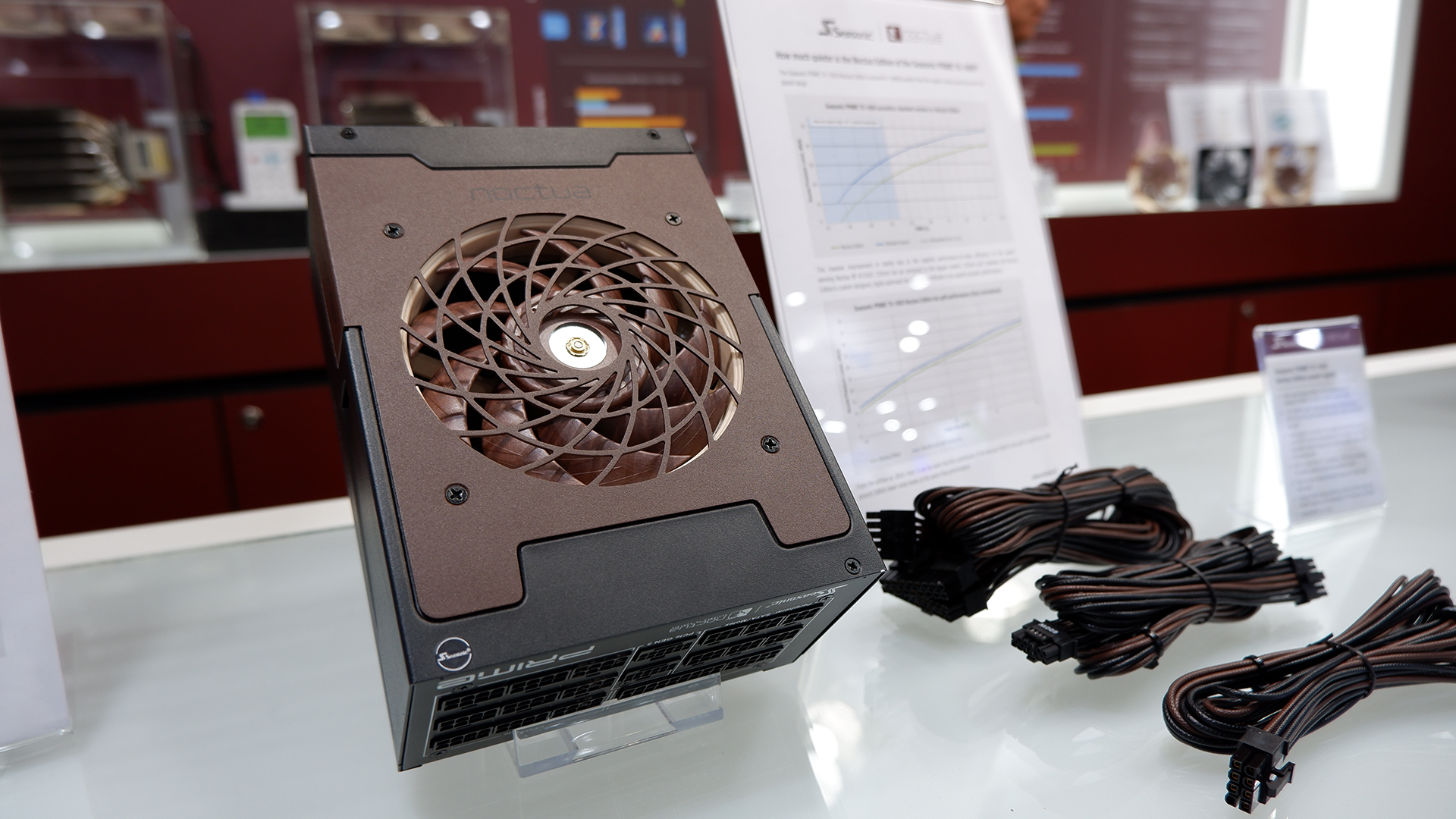 Noctua power supply made with Seasonic at Computex, 2024.