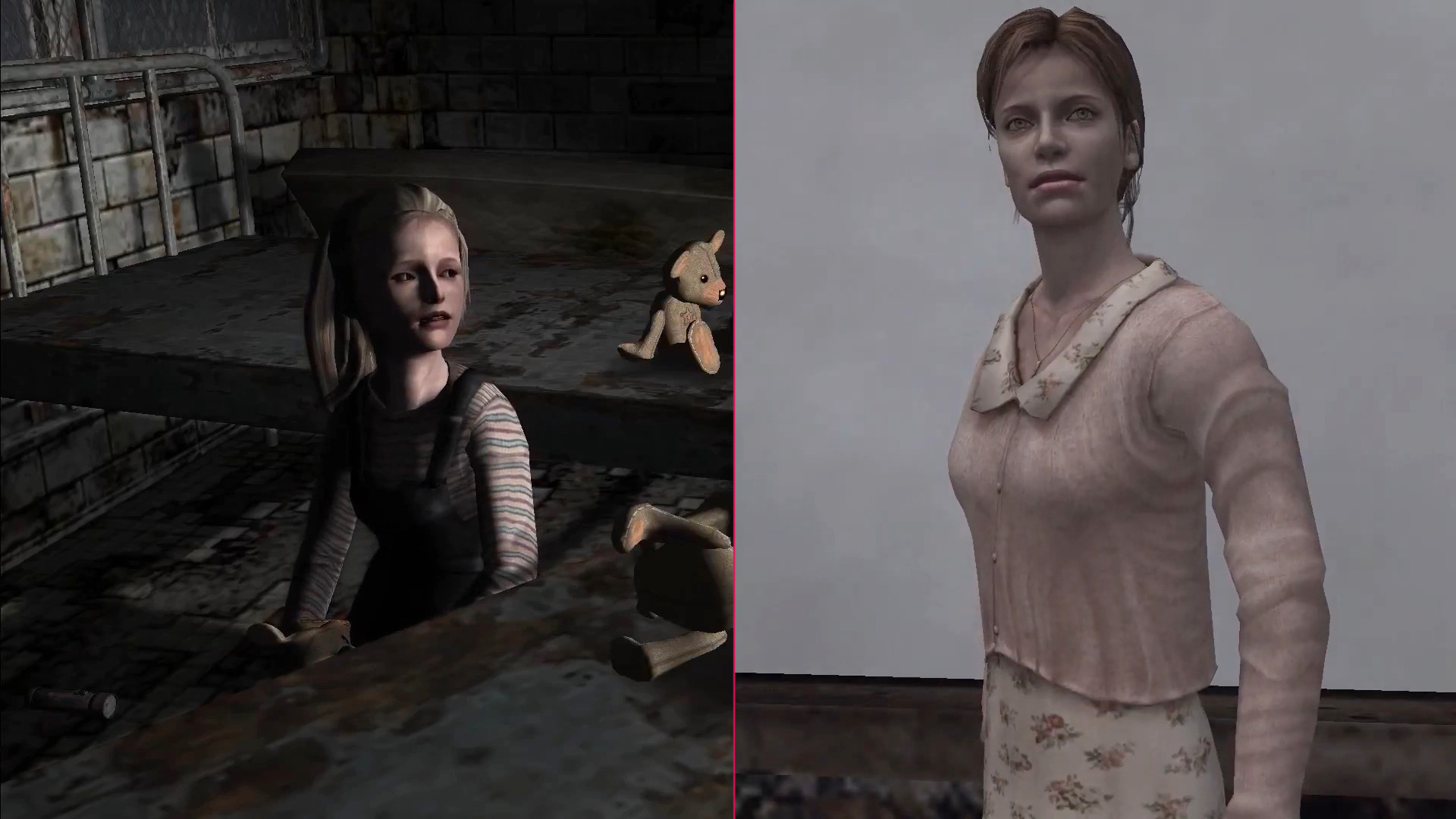 A diptych of Mary and Laura in Silent Hill 2