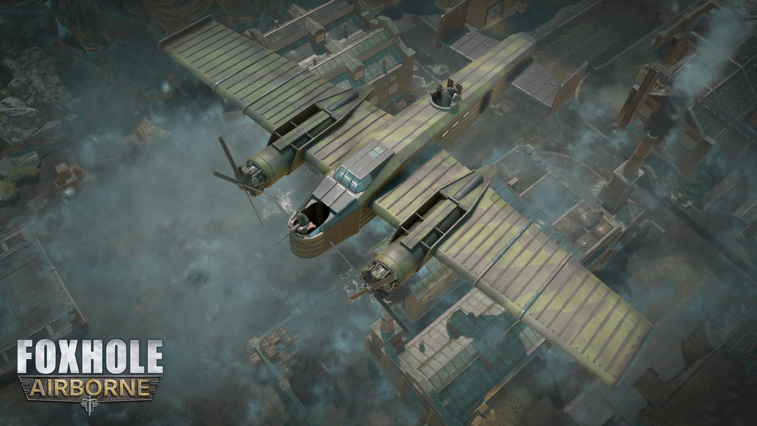 An image from the upcoming Airborne update adding warplanes to Foxhole.