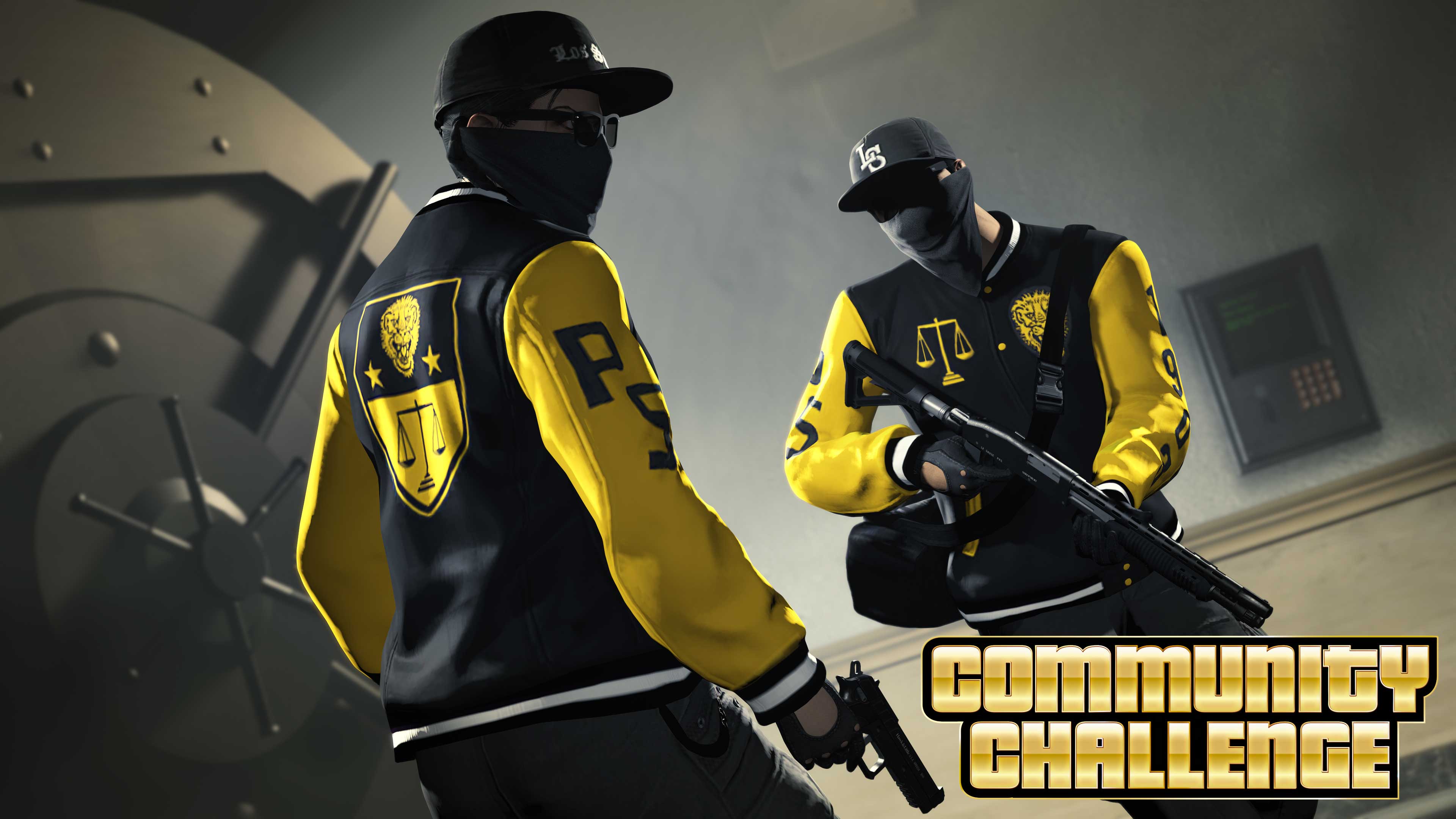 GTA Online promo art for the Pacific Standard Varsity Jacket