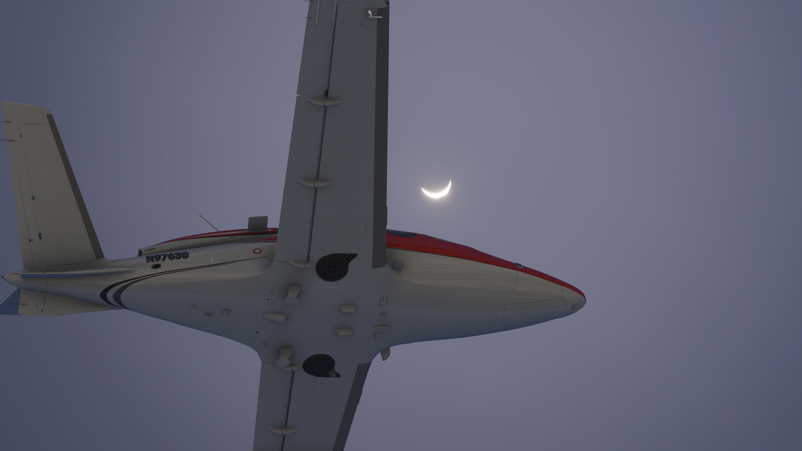 An eclipse in Microsoft Flight Simulator 2024