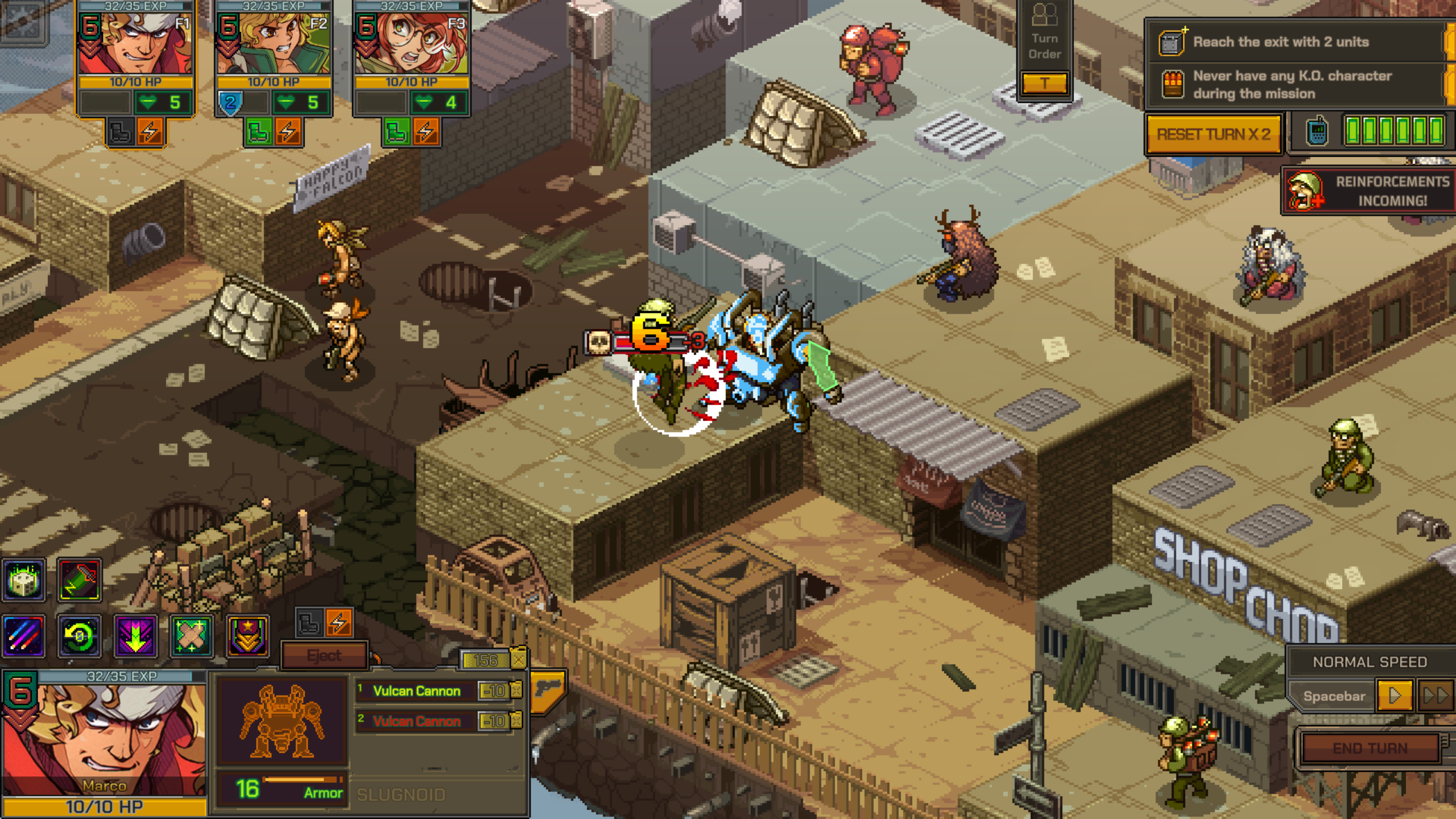 Metal Slug Tactics, isometric turn-based strategy