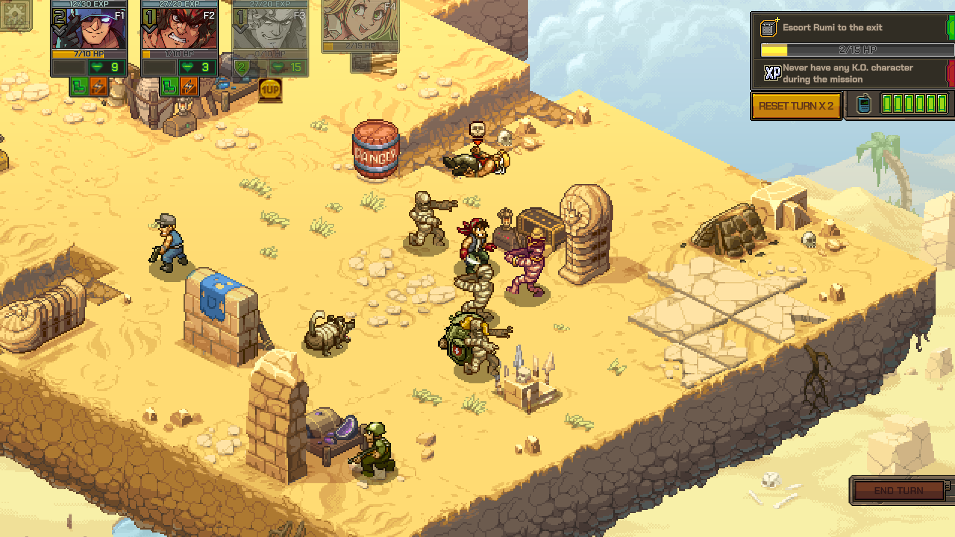 Metal Slug Tactics, isometric turn-based strategy