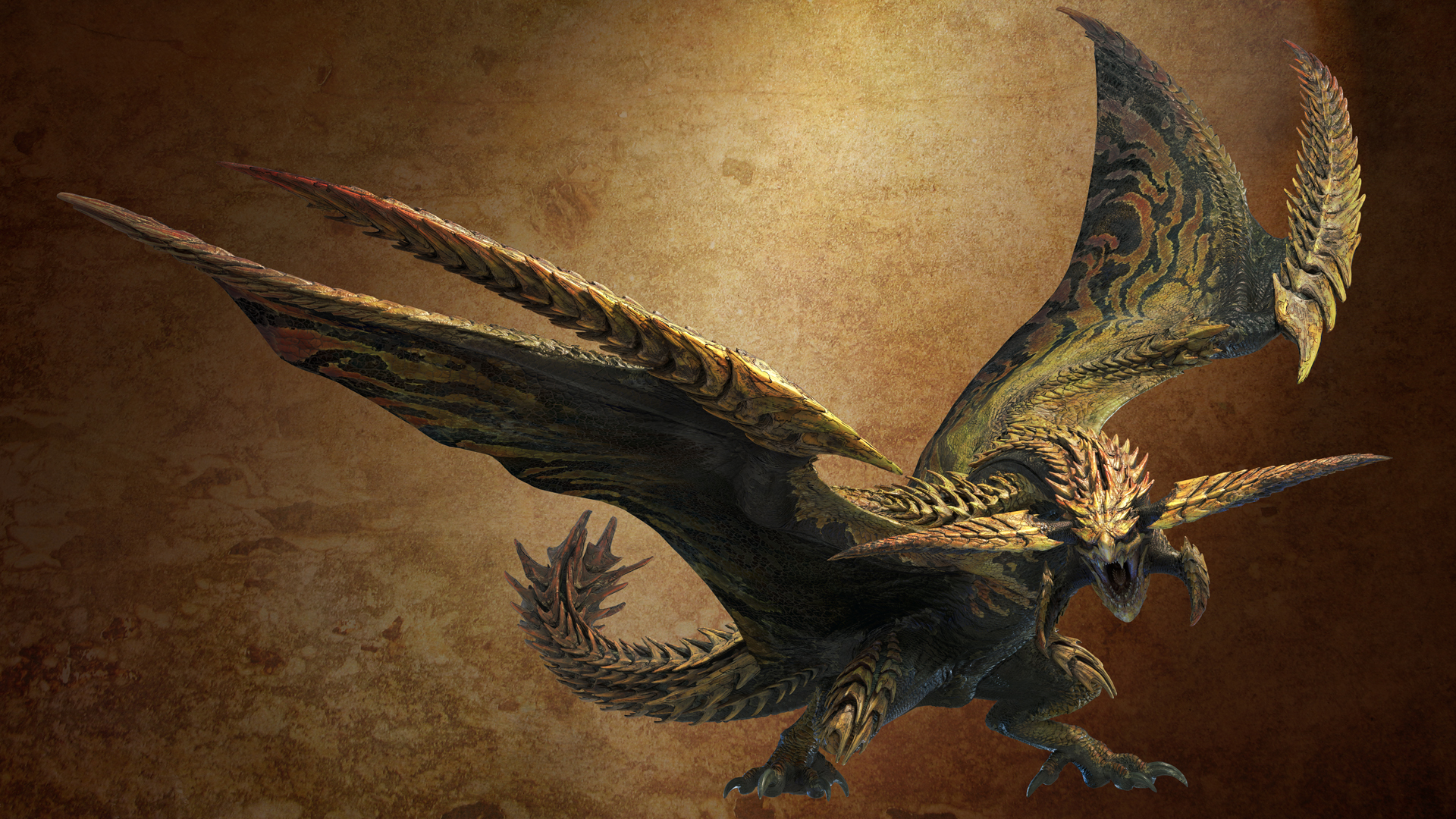 Rey Dau, the flying wyvern apex predator of the Windward Plains in Monster Hunter Wilds.