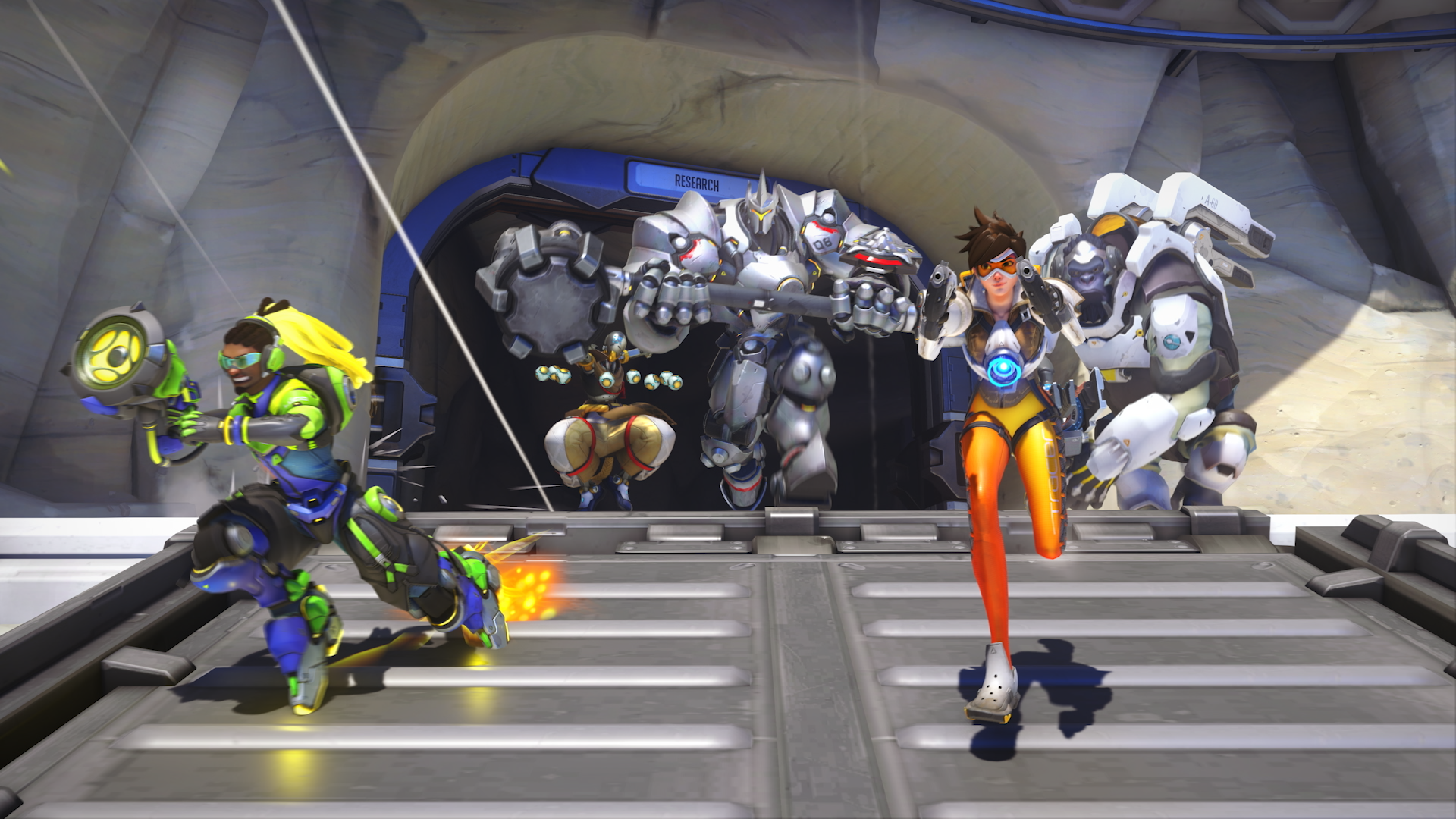 Overwatch Classic event mode screenshots featuring old heroes on old maps