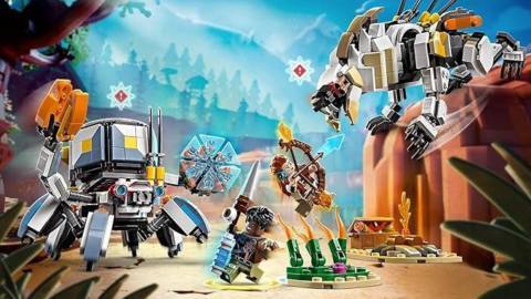 Physical Lego Horizon Adventures set sees Aloy taking on a bricky Shell-Walker and Sawtooth