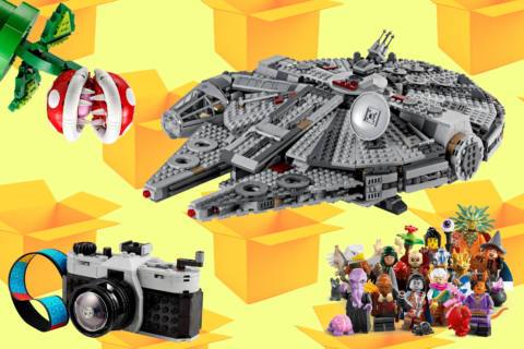 A collage featuring six Lego sets on sale for Black Friday 2024