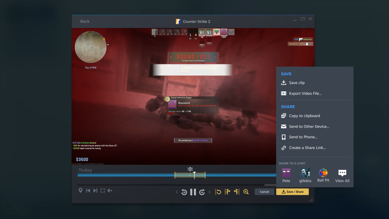 An image showing the new Steam game recording feature.