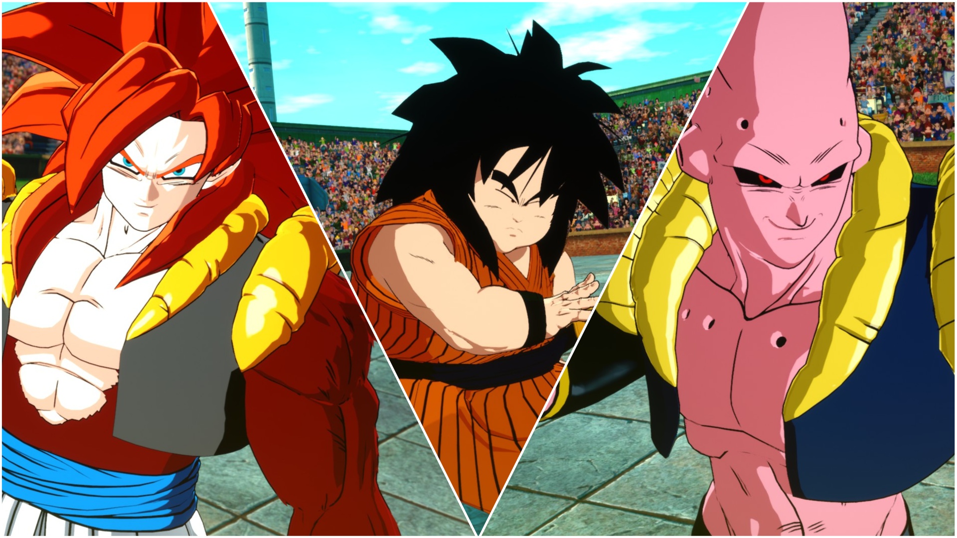 Three fighters from Dragon Ball: Sparking! Zero