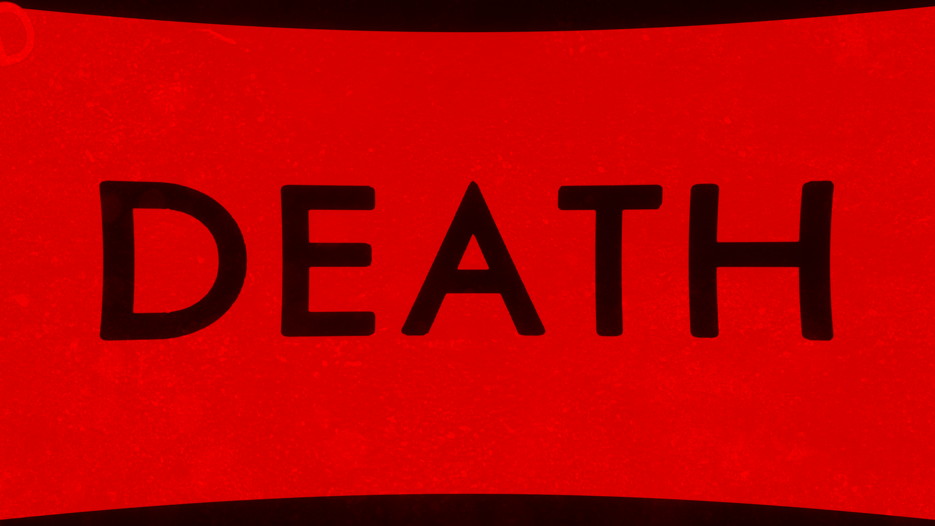 A death screen that just says DEATH in big letters in Void Sols.