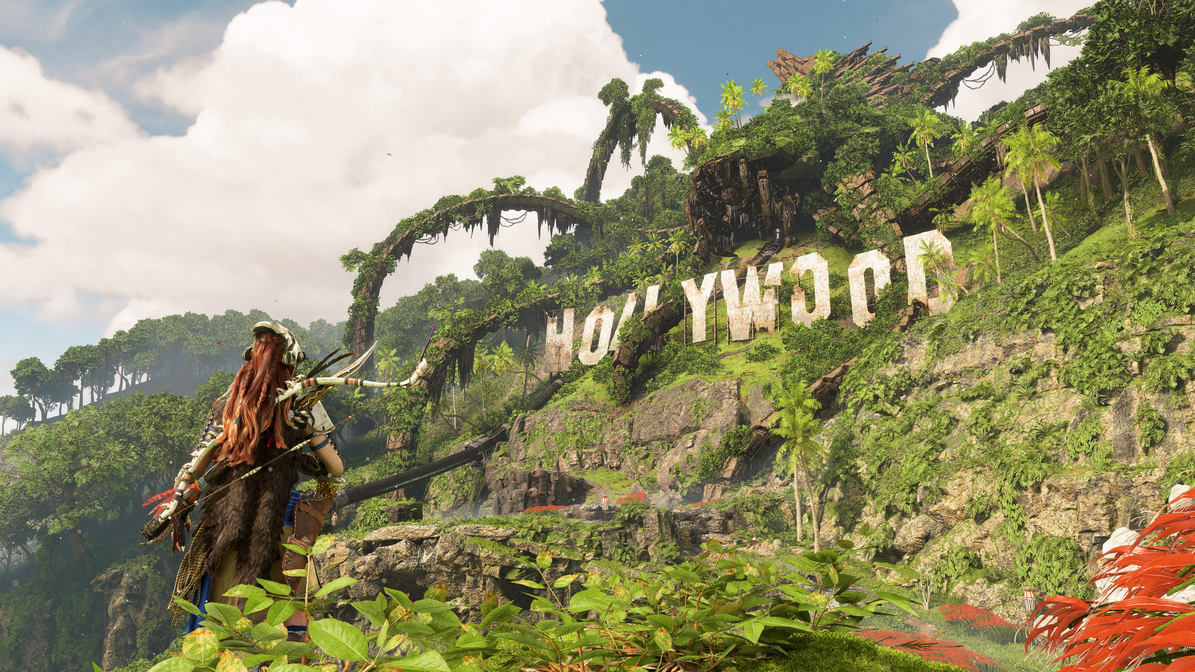 A screenshot of Horizon Forbidden West, using the game's photo mode and maximum graphics settings