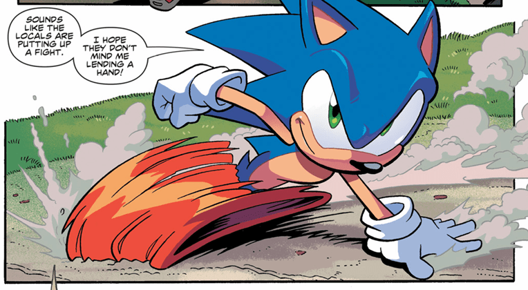 A panel from page two of Sonic the Hedgehog Vol. 1 by IDW Publishing