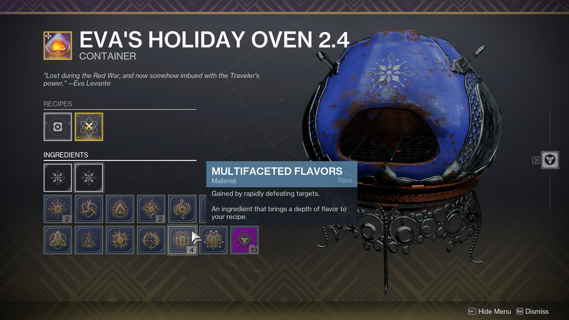 A look at the oven and rare ingredients in The Dawning 2024