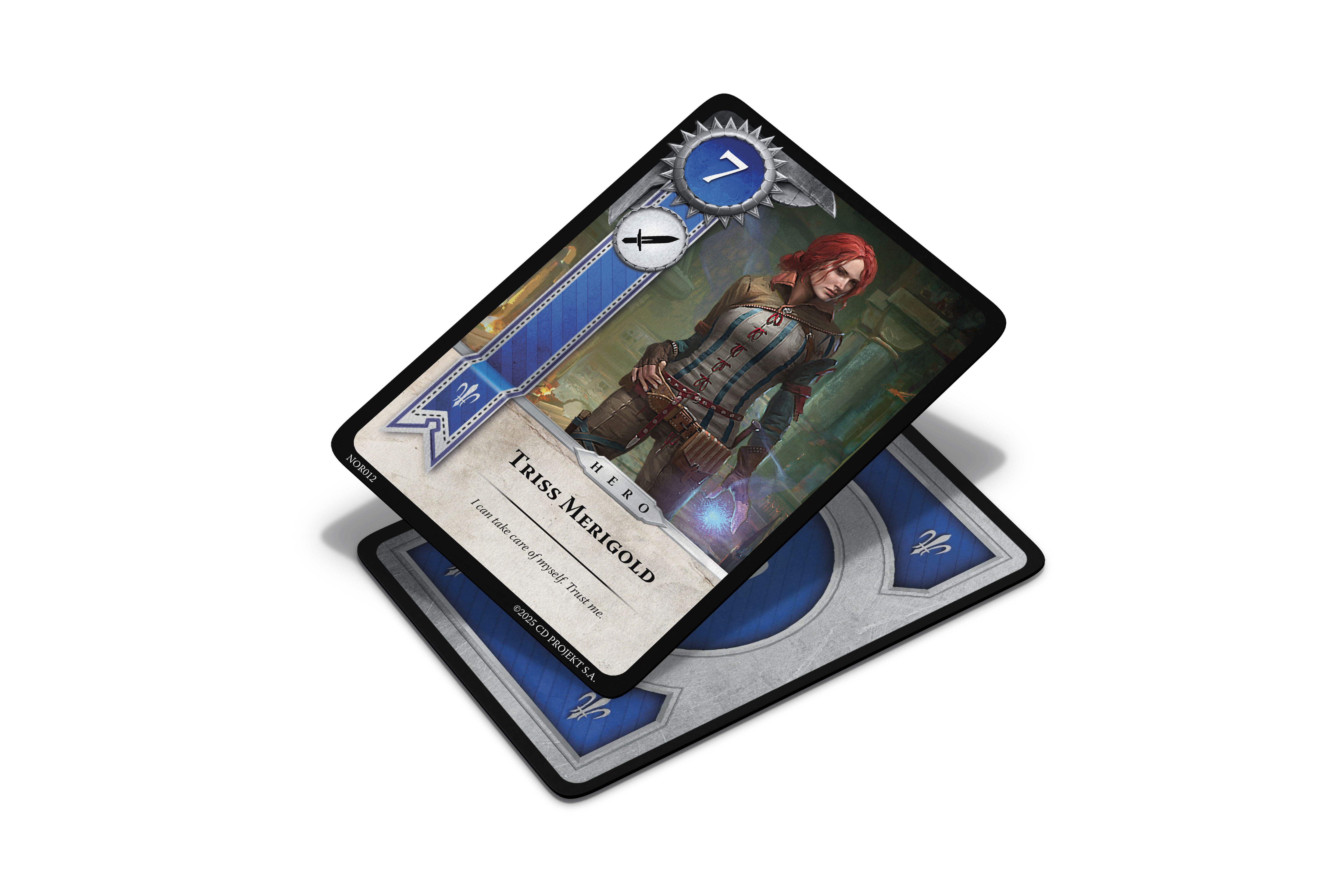 A card showing Triss from The Witcher