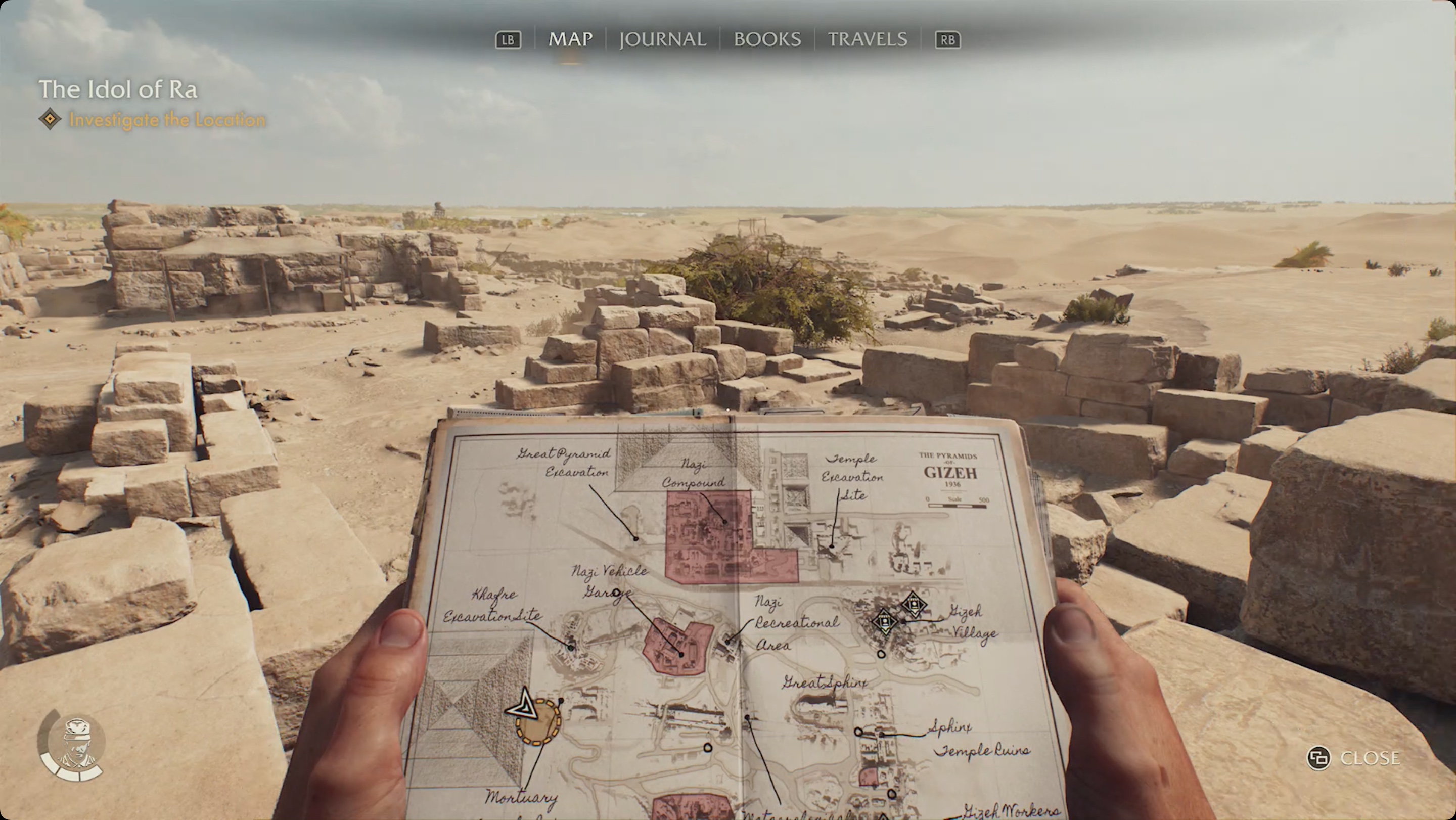 Indiana Jones and the Great Circle Idol of Ra tunnel entrance location