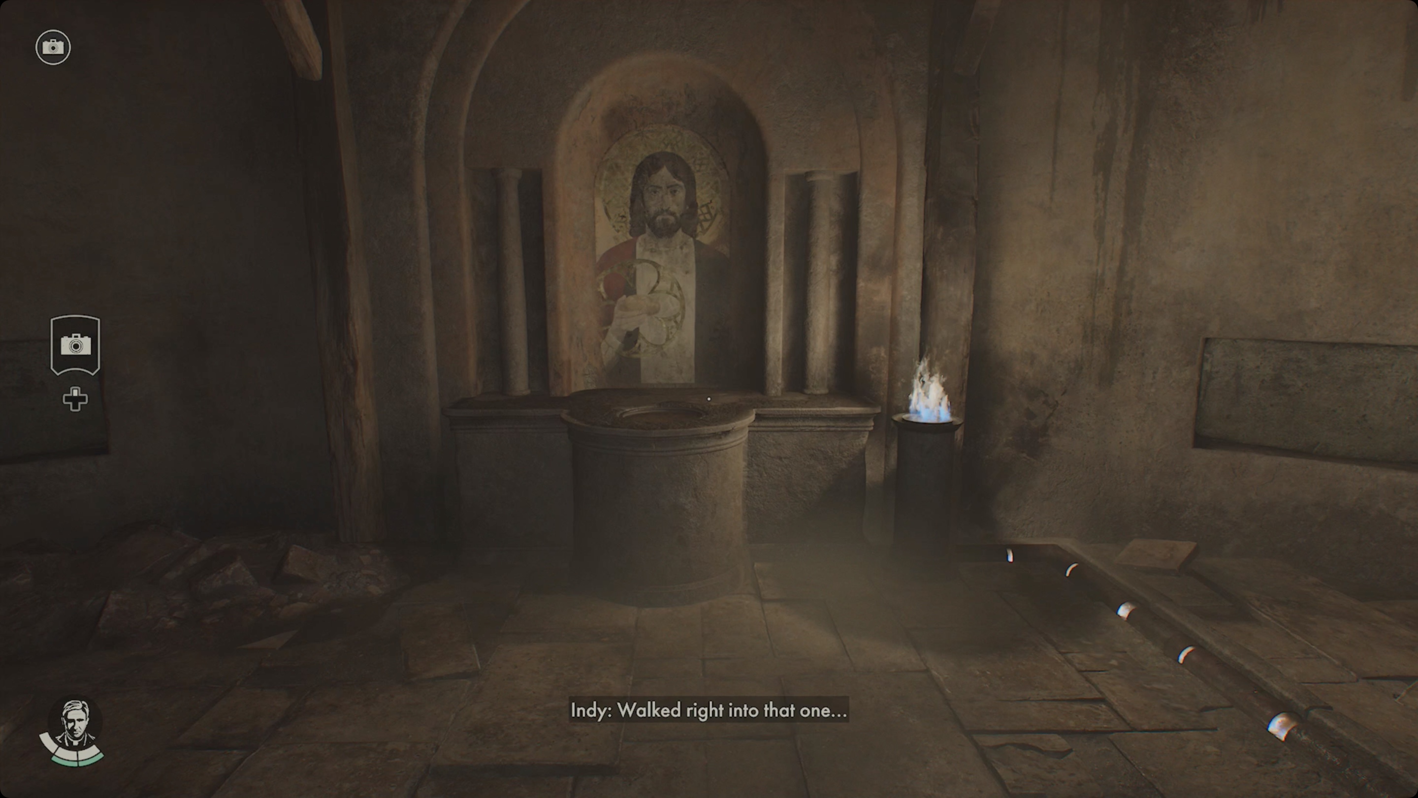 Indiana Jones and the Great Circle Body of Christ mural Indiana Jones and the Great Circle Body of Christ mural